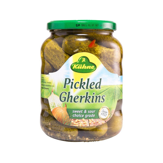 KUHNE Pickled Gherkins - Sweet & Sour Choice Grade  (670g)