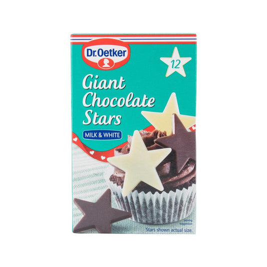 DR.OETKER Giant Chocolate Stars - Milk & White  (20g)