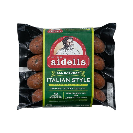 AIDELLS Italian Style Smoked Chicken Sausage with Mozzarella  (340g)