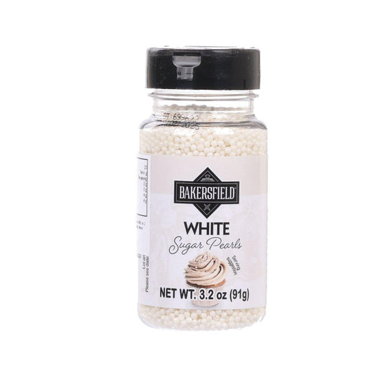 BAKERSFIELD Sugar Pearls - White  (91g)